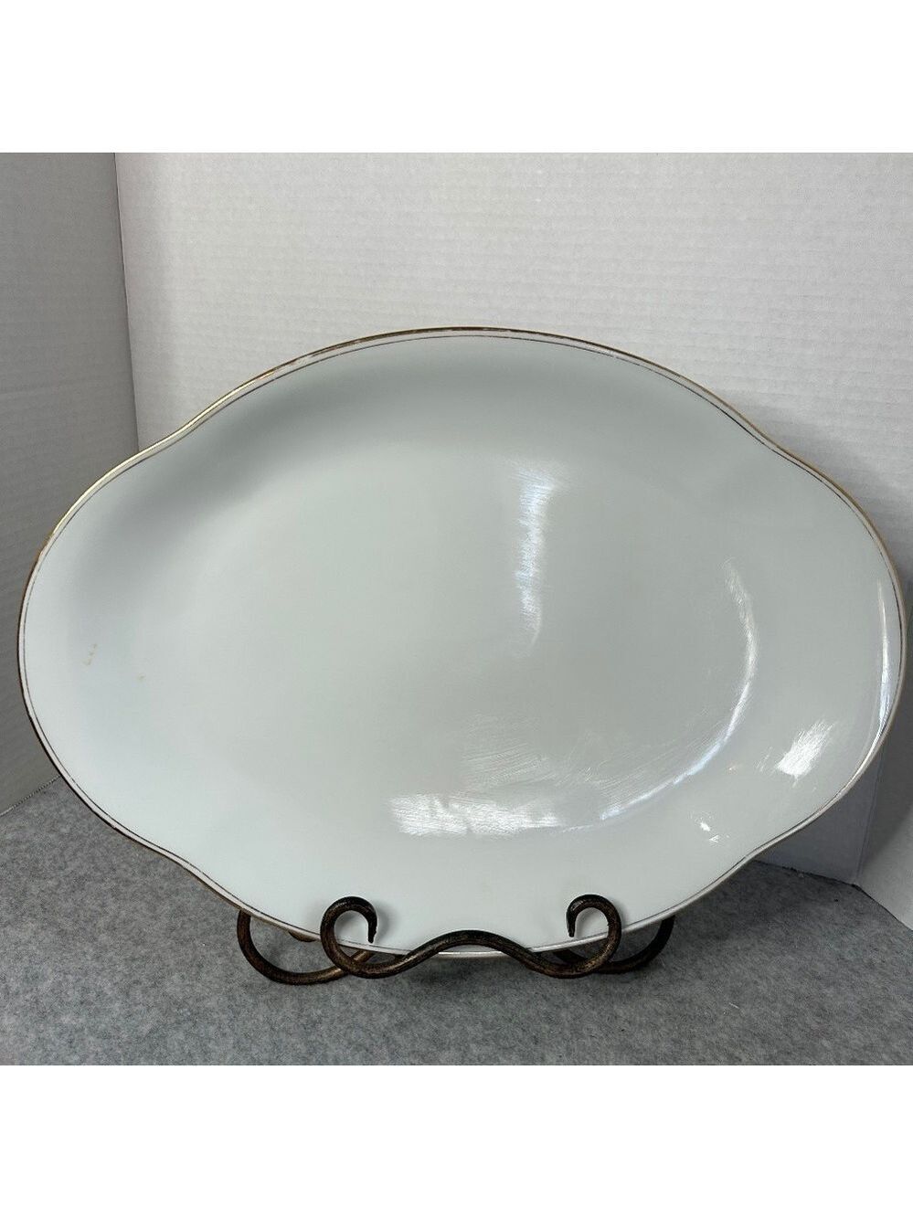 Limoges France Fait Main Gold Rimmed Serving Platter